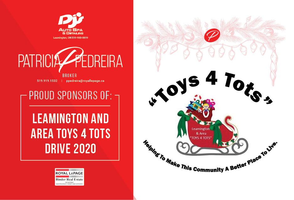 Please Help Support the 2020 Leamington Area Toys 4 Tots Toy Drive